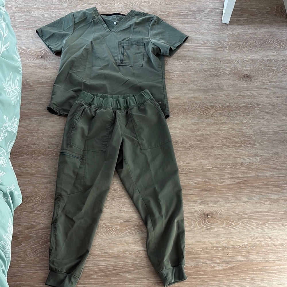 Green Track Pants with Relaxed Fit